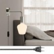 Spostaluce metal Lamp with curved extension and two-pin plug