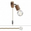 Spostaluce Lamp adjustable wooden Joint with UK plug