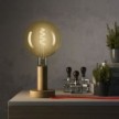 Posaluce - Large wooden Table Lamp with two-pin plug