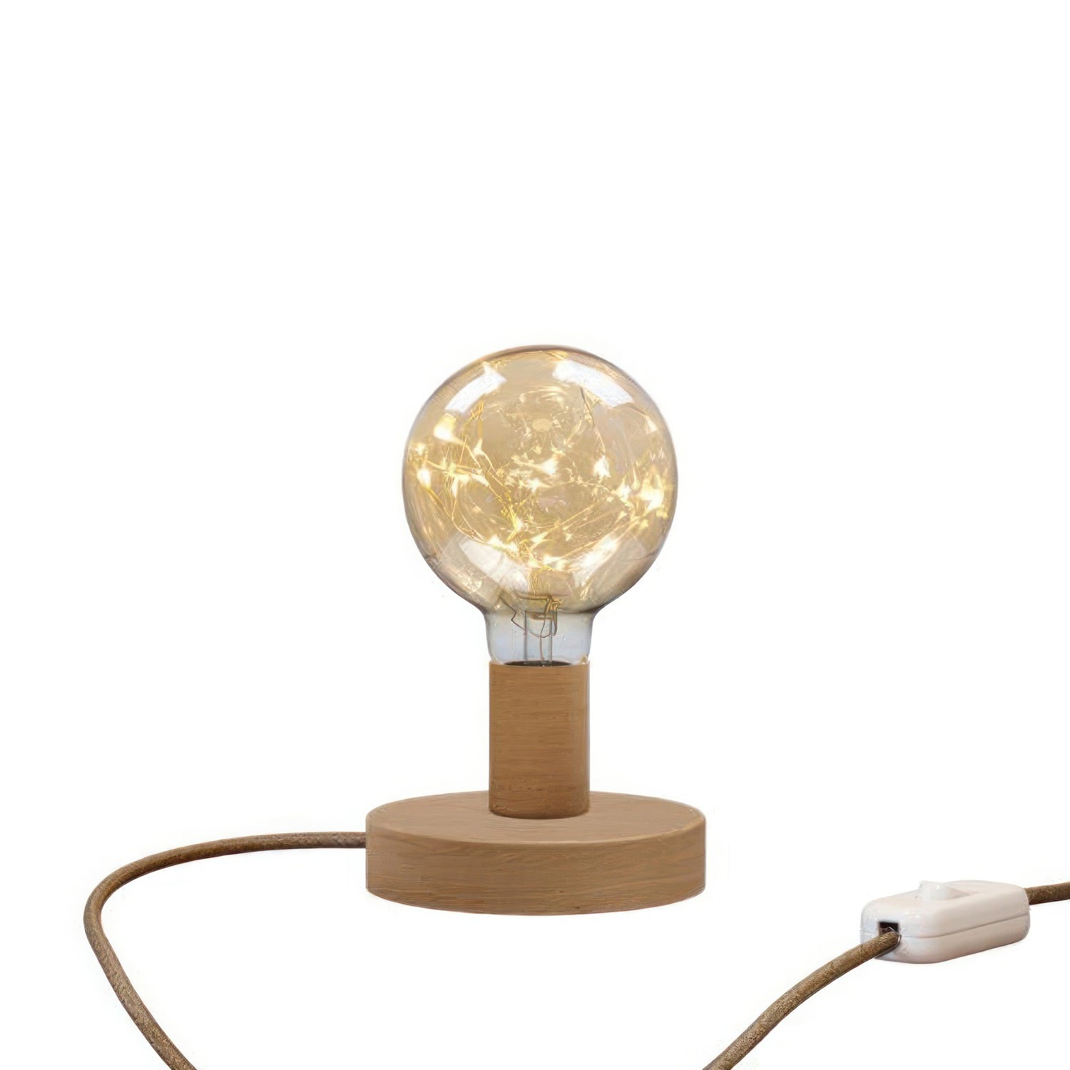 Posaluce Milleluci Wooden Table Lamp with UK plug