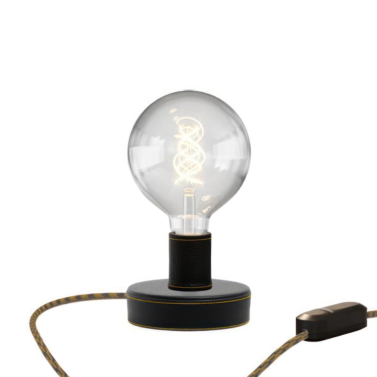 Posaluce Globo Leather Table Lamp with UK plug