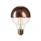 Copper Half Sphere Globe G95 LED Light Bulb 7W 730Lm E27 2700K Dimmable