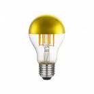 Gold Half Sphere Drop A60 LED Light Bulb 7W 660Lm E27 2700K Dimmable
