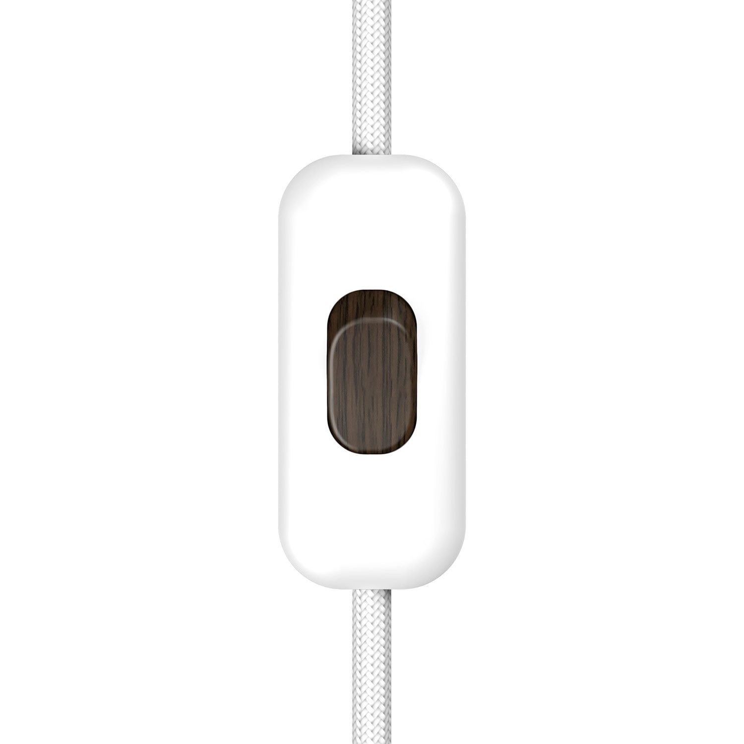 Inline single-pole switch Creative Switch White with earth terminal