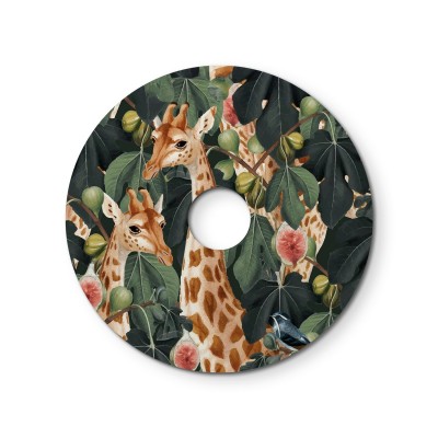Ellepì mini flat lampshade with jungle animals 'Wildlife Whispers', 24 cm diameter - Made in Italy