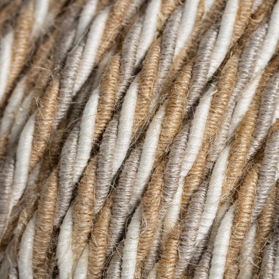 Electric Cable covered with twisted Jute, Cotton and Natural Linen - Country TN07