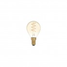 LED Golden Light Bulb Carbon Line Curved Spiral Filament Mini Globe G45 2,5W 136Lm E14 1800K Dimmable - C02