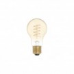 LED Golden Light Bulb Carbon Line Curved Spiral Filament Drop A60 4W 250Lm E27 1800K Dimmable - C03