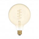 LED Golden Light Bulb Carbon Line Curved Spiral Filament Globe G125 4W 250Lm E27 1800K Dimmable - C07