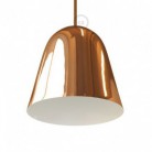 Shiny Copper Metal Bell Lampshade with cable retainer and E27 lamp holder