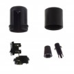Thermoplastic E27 lamp holder kit with switch